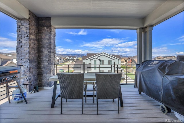 8728 Hotchkiss St, Littleton, CO 80125 - deck with a residential view and a grill