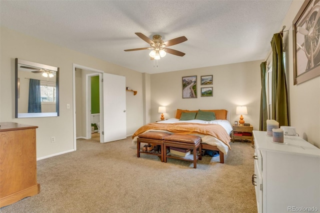 387 Upham St, Lakewood, CO 80226 - bedroom with light carpet, a textured ceiling, and a ceiling fan