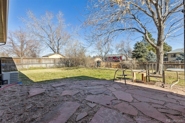 view of patio with central AC