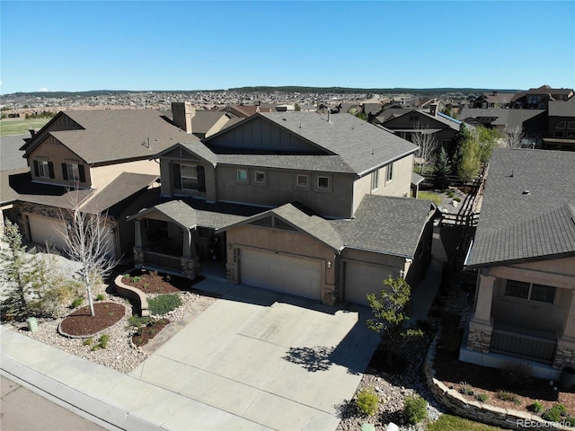 aerial perspective of suburban area