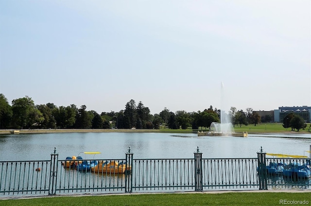 water view with fence