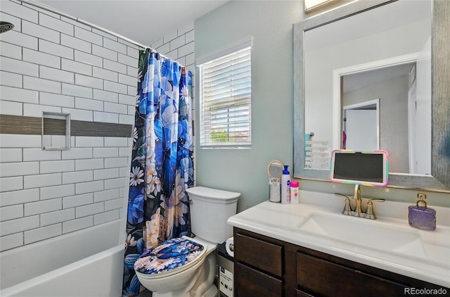 5552 Odessa St, Denver, CO 80249 - full bathroom with healthy amount of natural light, toilet, vanity, and shower / tub combo