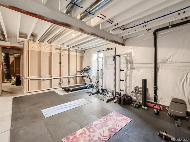 view of exercise area