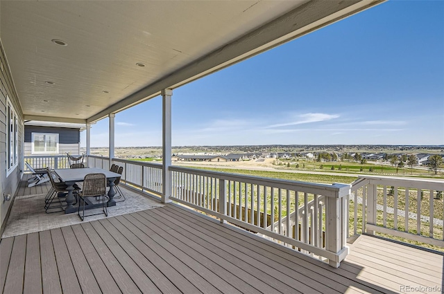 14440 Hop Clover Trl, Parker, CO 80134 - wooden terrace with outdoor dining space