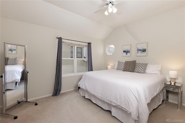 218 Highland Ter, Breckenridge, CO 80424 - bedroom with carpet flooring, vaulted ceiling, and ceiling fan