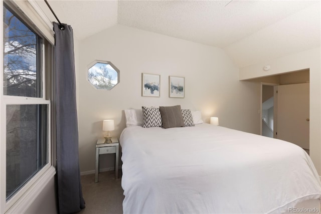 218 Highland Ter, Breckenridge, CO 80424 - bedroom with vaulted ceiling and carpet floors