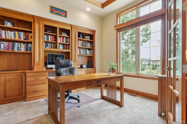 4651 Sonado Pl, Parker, CO 80134 - office featuring light colored carpet and baseboards