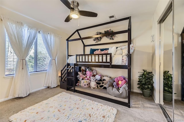 7378 Geode Ct, Castle Rock, CO 80108 - carpeted bedroom with baseboards and ceiling fan