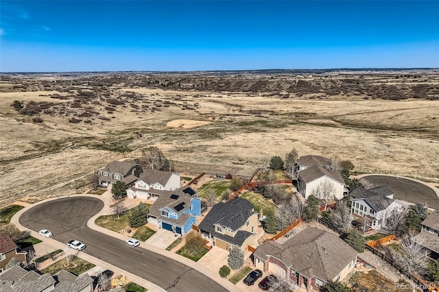 7378 Geode Ct, Castle Rock, CO 80108 - aerial view of property and surrounding area with nearby suburban area and a desert landscape