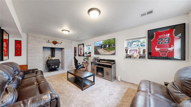 10759 Clermont St, Thornton, CO 80233 - carpeted living room featuring a wood stove