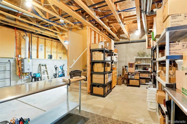 8427 E 35th Ave, Denver, CO 80238 - unfinished below grade area featuring water heater