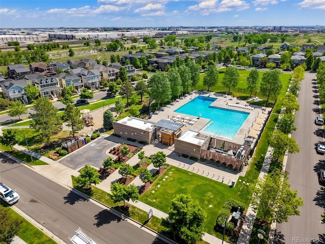 8427 E 35th Ave, Denver, CO 80238 - bird's eye view of a pool