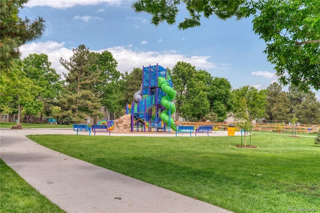 3351 S Field St Unit 191, Lakewood, CO 80227 - community playground featuring a yard and view of scattered trees