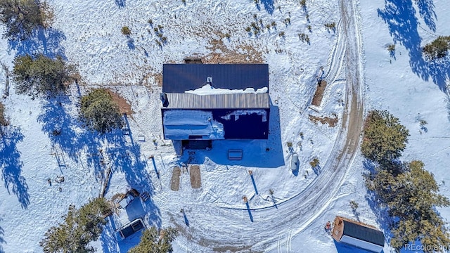 view of snowy aerial view