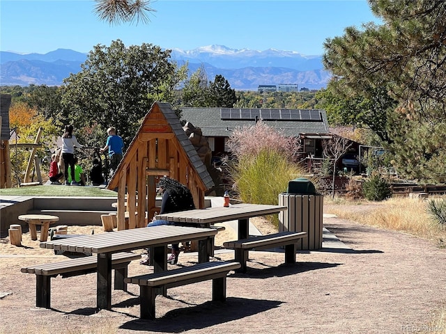 view of home's community featuring a mountain view