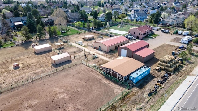 bird's eye view with a residential view