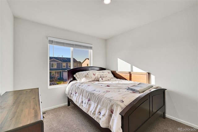 view of carpeted bedroom