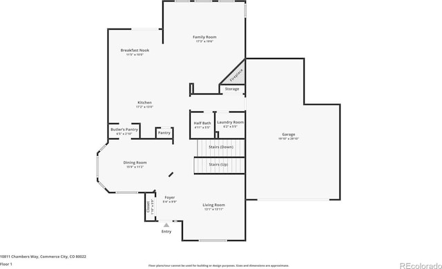 10811 Chambers Way, Commerce City, CO 80022 - floor plan / room layout