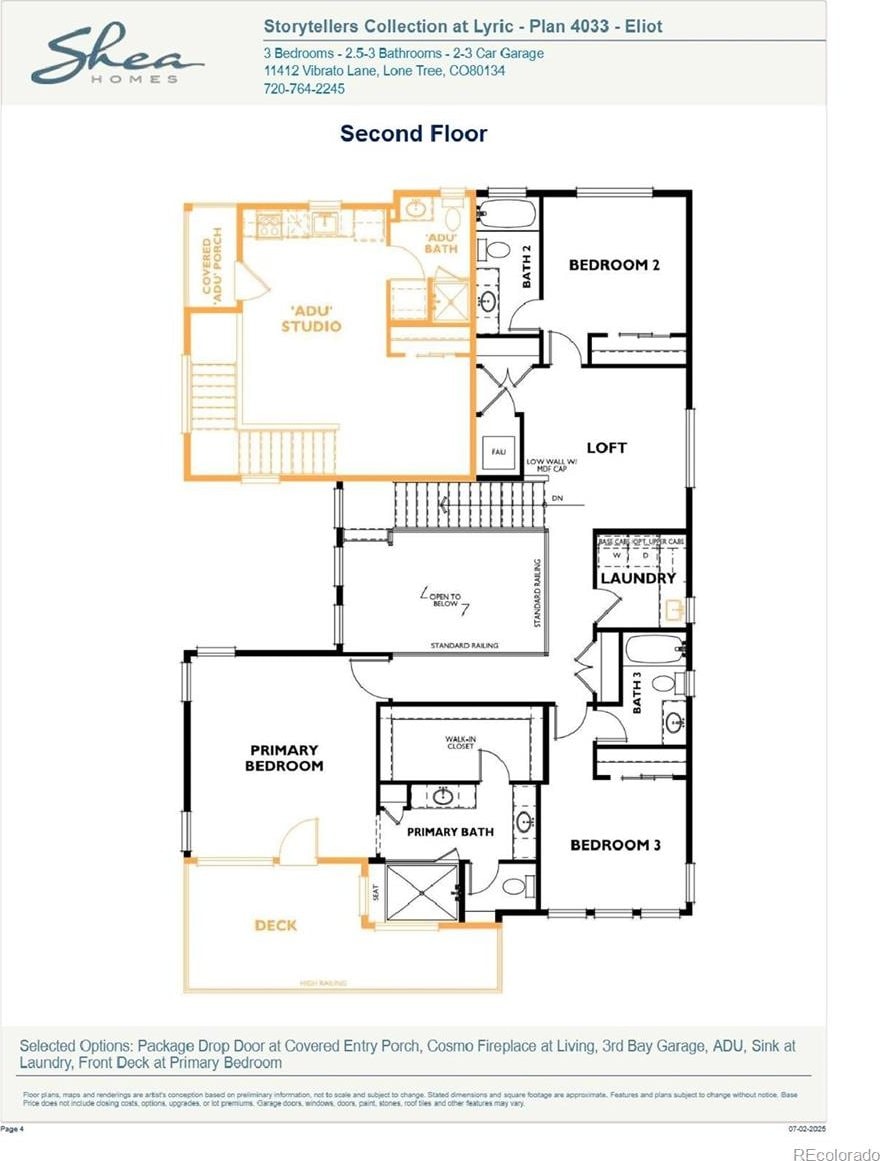 11185 Vibrato Ln, Parker, CO 80134 - view of property floor plan