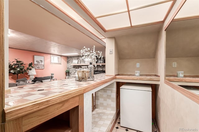 9861 Pecos St, Thornton, CO 80260 - bar with fridge and light flooring