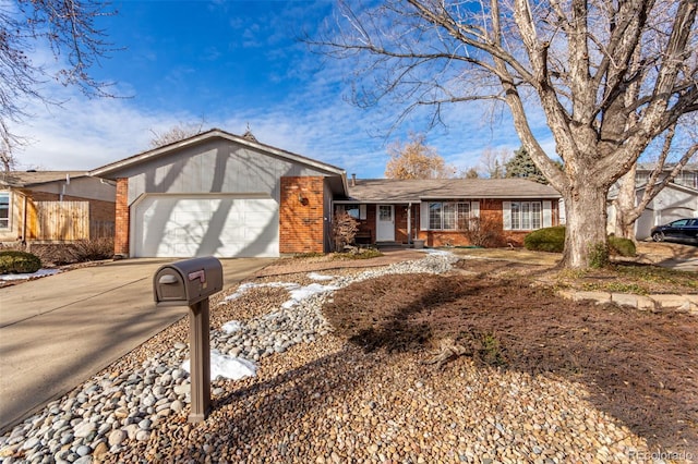 ranch-style home with a garage