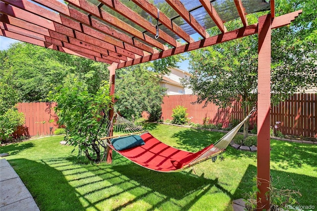 4737 E 127th Ave, Thornton, CO 80241 - fenced backyard featuring a pergola