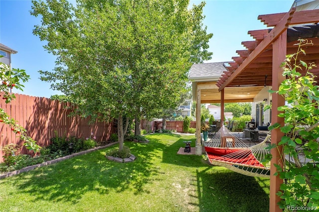 4737 E 127th Ave, Thornton, CO 80241 - fenced backyard with a patio area and a pergola