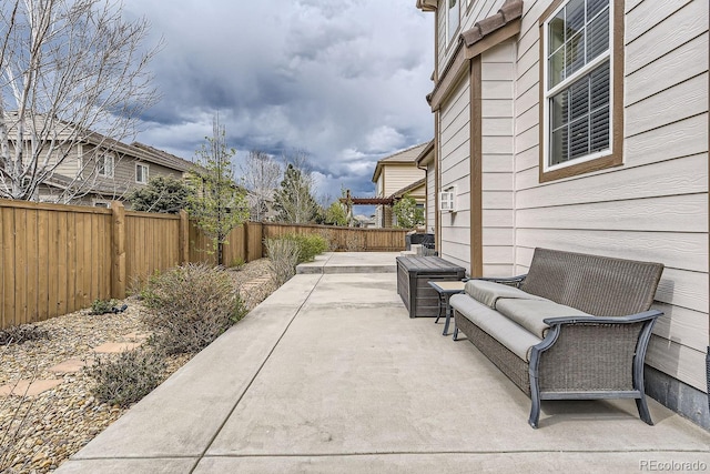 view of patio / terrace with a fenced backyard