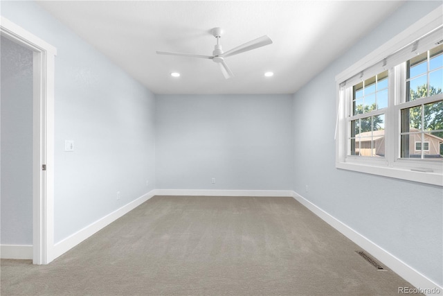 6795 E Kettle Ave, Centennial, CO 80112 - carpeted spare room featuring a ceiling fan and recessed lighting