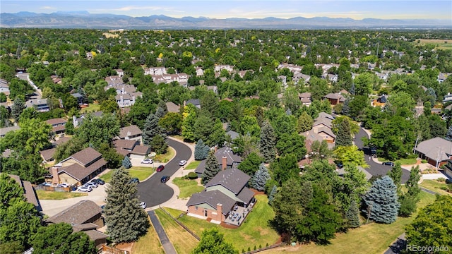 6795 E Kettle Ave, Centennial, CO 80112 - aerial perspective of suburban area featuring a mountainous background