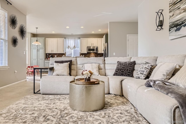 view of carpeted living room