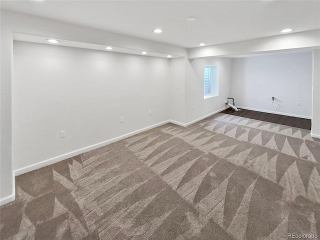 2180 Trailblazer Way, Castle Rock, CO 80109 - basement featuring carpet, baseboards, and recessed lighting