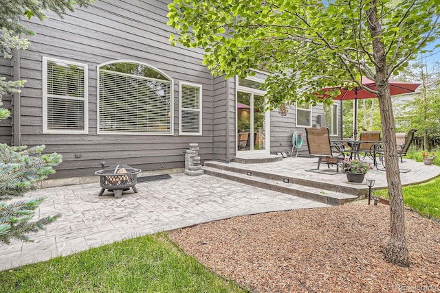 16341 Maple Rock Ct, Parker, CO 80134 - view of patio / terrace featuring a fire pit