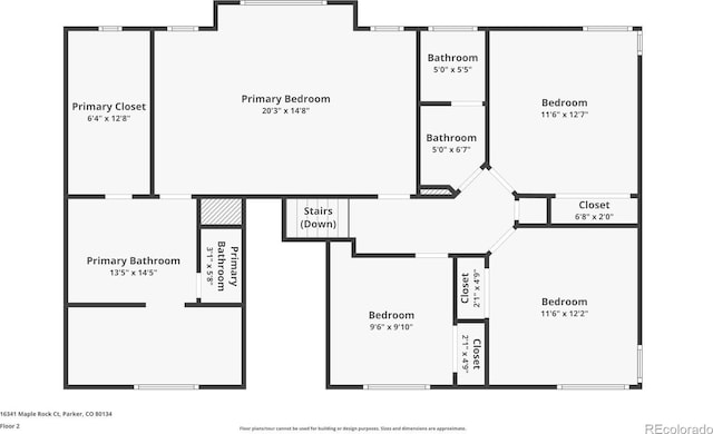 16341 Maple Rock Ct, Parker, CO 80134 - room layout