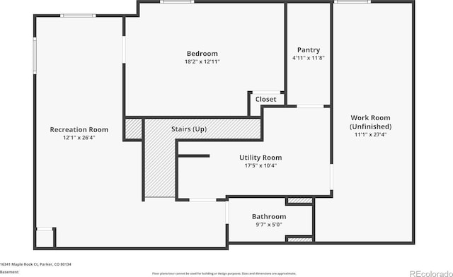 16341 Maple Rock Ct, Parker, CO 80134 - home floor plan
