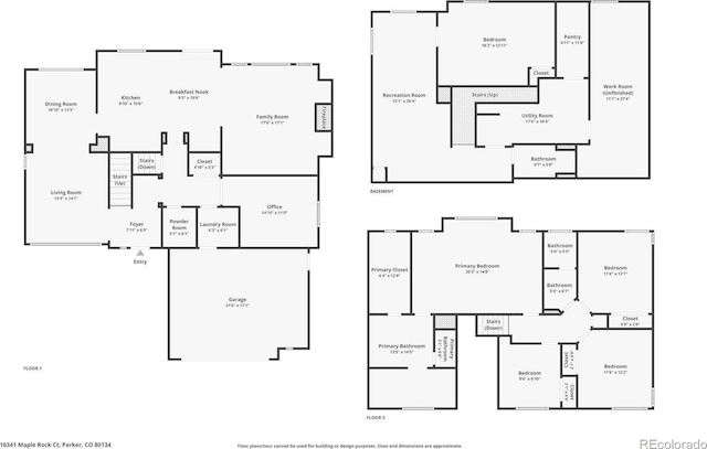 16341 Maple Rock Ct, Parker, CO 80134 - room layout