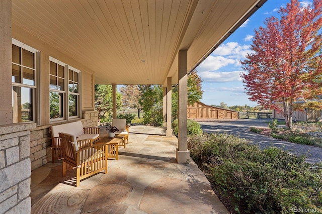 view of patio / terrace with a porch