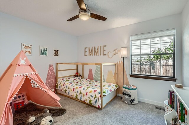 8820 W 80th Dr, Arvada, CO 80005 - bedroom featuring carpet, ceiling fan, and baseboards