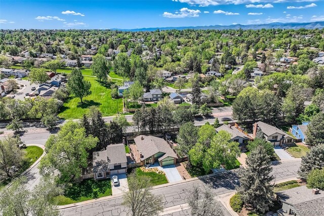 8820 W 80th Dr, Arvada, CO 80005 - aerial perspective of suburban area featuring a mountain backdrop