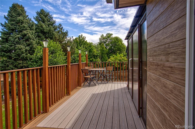 view of wooden deck