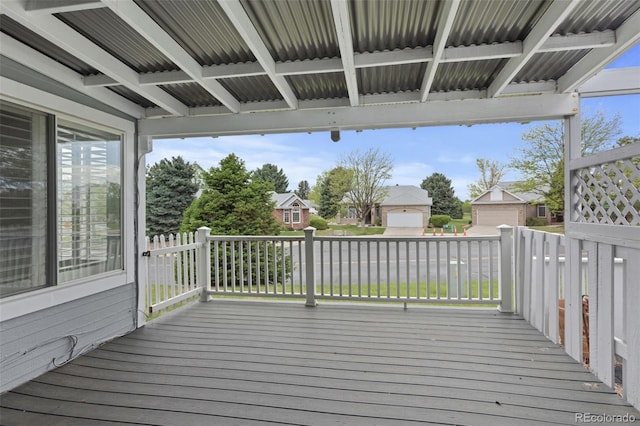 deck featuring a residential view