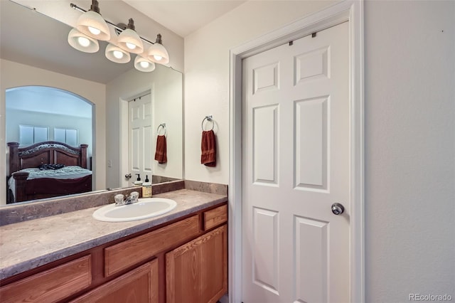 bathroom with vanity