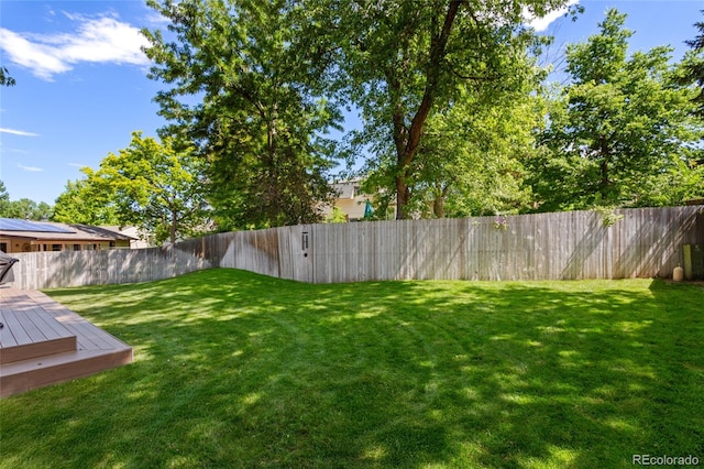 6143 S Ash Cir E, Centennial, CO 80121 - fenced backyard with a deck