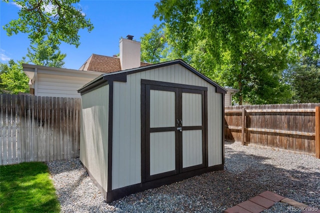 6143 S Ash Cir E, Centennial, CO 80121 - view of shed with a fenced backyard