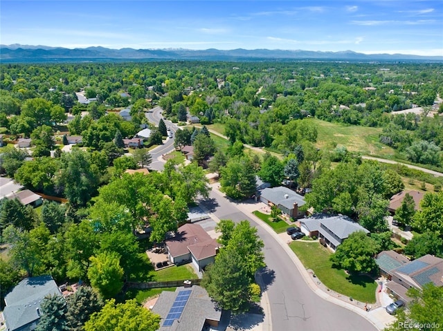 6143 S Ash Cir E, Centennial, CO 80121 - aerial view of residential area with mountains