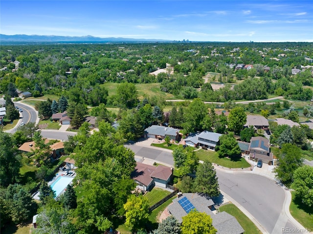 6143 S Ash Cir E, Centennial, CO 80121 - aerial perspective of suburban area with a mountainous background