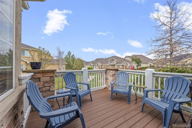 22312 E Plymouth Cir, Aurora, CO 80016 - wooden deck with a residential view
