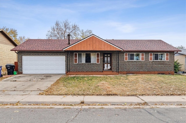 ranch-style house with a garage