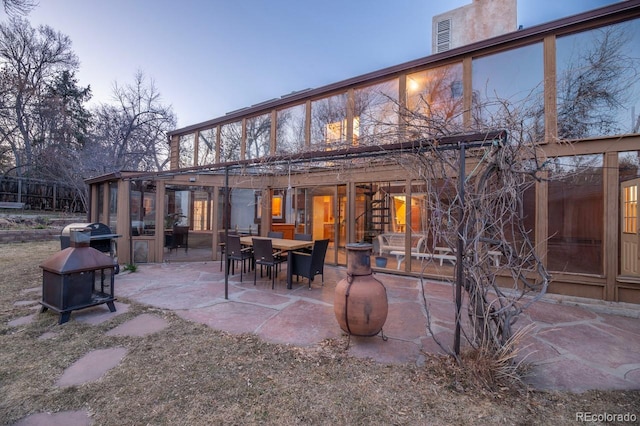 view of patio featuring outdoor dining space