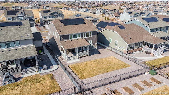 bird's eye view featuring a residential view